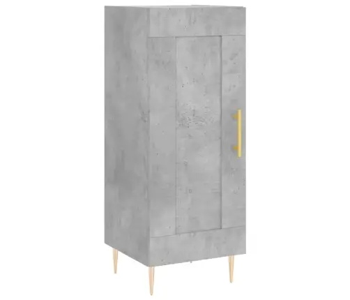 Augstais Skapītis, Pelēks, 34,5X34X180 Cm, Inženierijas Koks Vidaxl