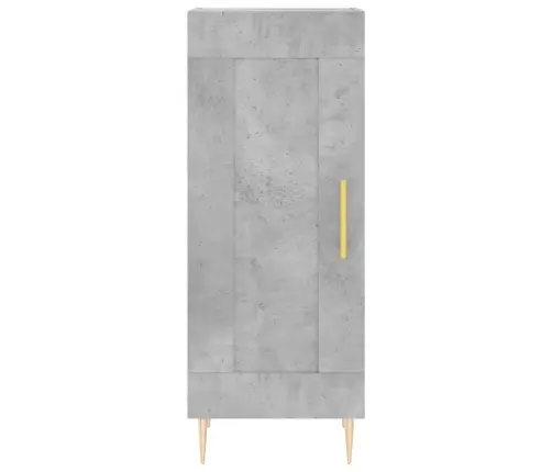 Augstais Skapītis, Pelēks, 34,5X34X180 Cm, Inženierijas Koks Vidaxl