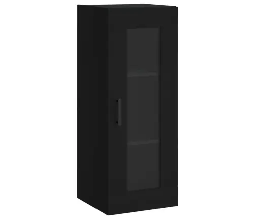 Augstais Skapītis, Melns, 34,5X34X180 Cm, Inženierijas Koks Vidaxl