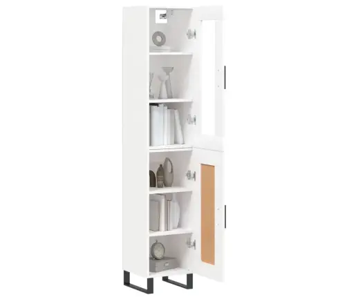 Kõrge Kapp, Valge , 34,5X34X180 cm Tehispuit