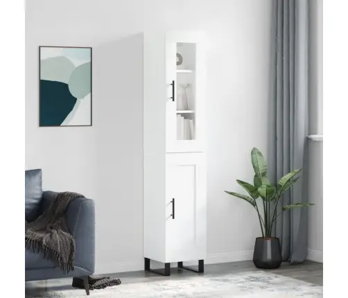 Kõrge Kapp, Valge , 34,5X34X180 cm Tehispuit