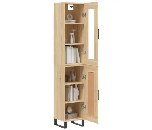 Komoda, Sonoma Ąžuolo Spalvos, 34,5X34X180cm Apdirbta Mediena