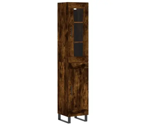 Augstais Skapītis, Ozolkoka, 34,5X34X180 Cm, Inženierijas Koks Vidaxl