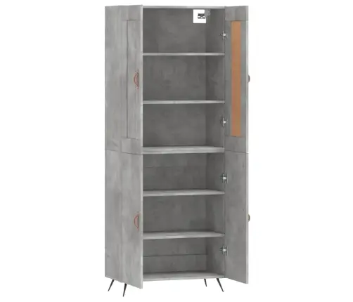 Augstais Skapis, Pelēks, 69,5X34X180 Cm, Inženierijas Koks Vidaxl