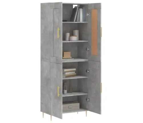 Kõrge Kapp, Betoonhall, 69,5 X 34 X 180 cmTehispuit