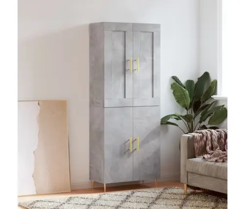 Kõrge Kapp, Betoonhall, 69,5 X 34 X 180 cmTehispuit