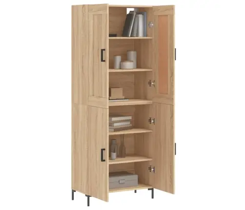 Augstais Skapis, Ozolkoka, 69,5X34X180 Cm, Inženierijas Koks Vidaxl