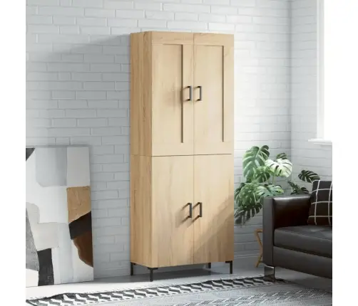 Augstais Skapis, Ozolkoka, 69,5X34X180 Cm, Inženierijas Koks Vidaxl