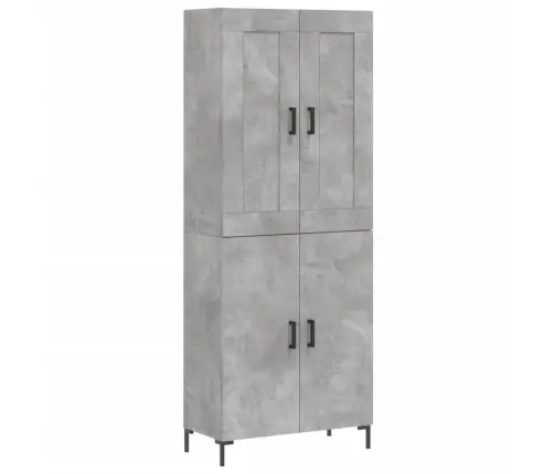 Augstais Skapis, Pelēks, 69,5X34X180 Cm, Inženierijas Koks Vidaxl