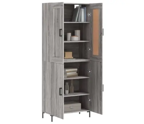 Augstais Skapis, Pelēks, 69,5X34X180 Cm, Inženierijas Koks Vidaxl Augstais Skapis, Pelēks, 69,5X34X180 Cm, Inženierijas Koks Vidaxl