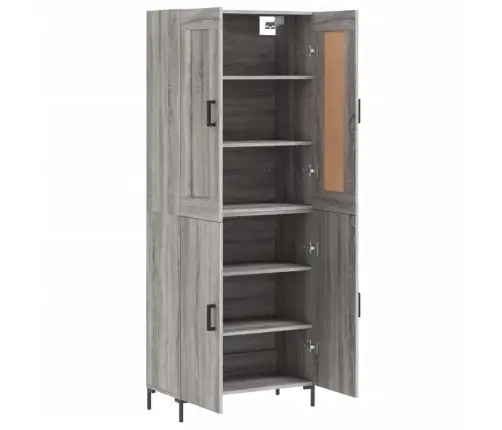 Augstais Skapis, Pelēks, 69,5X34X180 Cm, Inženierijas Koks Vidaxl Augstais Skapis, Pelēks, 69,5X34X180 Cm, Inženierijas Koks Vidaxl