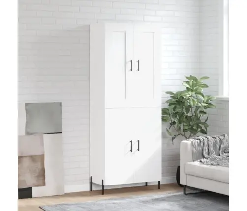 Augstais Skapis, Balts, 69,5X34X180 Cm, Inženierijas Koks Vidaxl