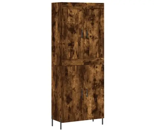 Kõrge Kapp, Suitsutatud Tamm, 69,5 X 34 X 180 cm Tehispuit