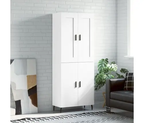 Augstais Skapis, Balts, 69,5X34X180 Cm, Inženierijas Koks Vidaxl