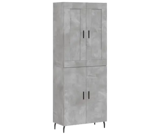 Augstais Skapis, Pelēks, 69,5X34X180 Cm, Inženierijas Koks Vidaxl