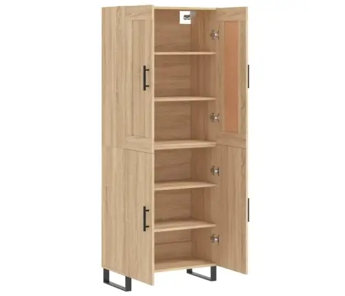 Kõrge Kapp, Sonoma Tamm, 69,5 X 34 X 180 cm Tehispuit