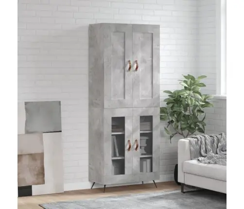 Kõrge Kapp, Betoonhall, 69,5 X 34 X 180 cmTehispuit