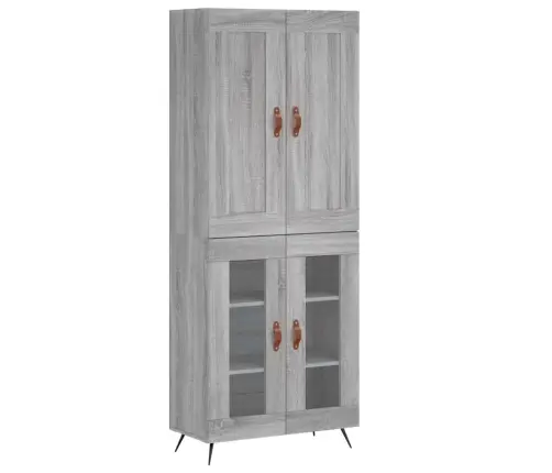 Kõrge Kapp, Hall Sonoma Tamm, 69,5 X 34 X 180 cm Tehispuit