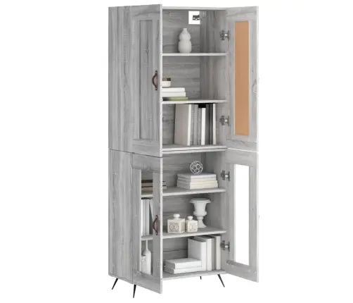 Kõrge Kapp, Hall Sonoma Tamm, 69,5 X 34 X 180 cm Tehispuit