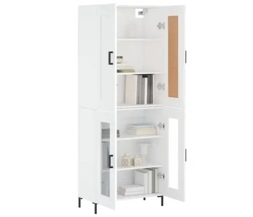 Augstais Skapis, Balts, 69,5X34X180 Cm, Inženierijas Koks Vidaxl