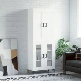 Augstais Skapis, Balts, 69,5X34X180 Cm, Inženierijas Koks Vidaxl