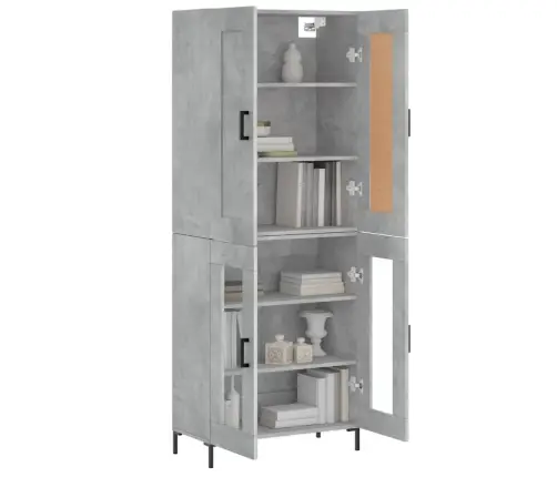 Kõrge Kapp, Betoonhall, 69,5 X 34 X 180 cmTehispuit