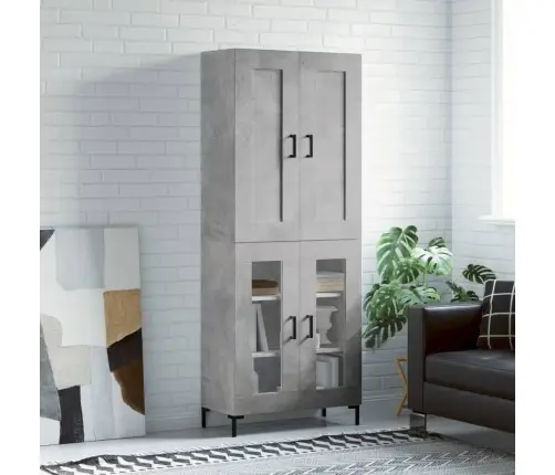 Kõrge Kapp, Betoonhall, 69,5 X 34 X 180 cmTehispuit