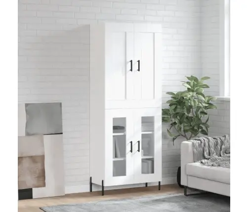 Augstais Skapis, Balts, 69,5X34X180 Cm, Inženierijas Koks Vidaxl