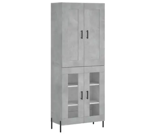 Augstais Skapis, Pelēks, 69,5X34X180 Cm, Inženierijas Koks Vidaxl