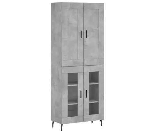 Augstais Skapis, Pelēks, 69,5X34X180 Cm, Inženierijas Koks Vidaxl