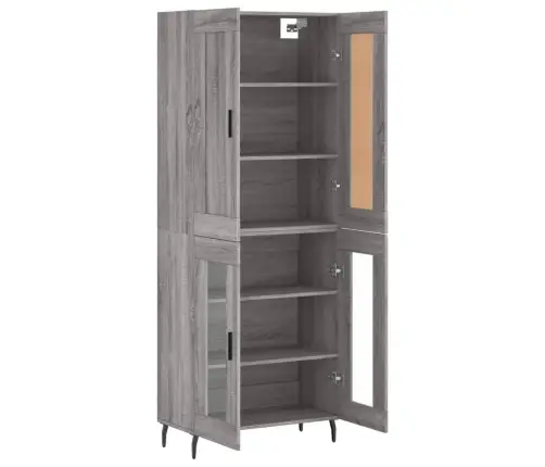 Komoda, Pilkos Ąžuolo Spalvos, 69,5X34X180cm Apdirbta Mediena