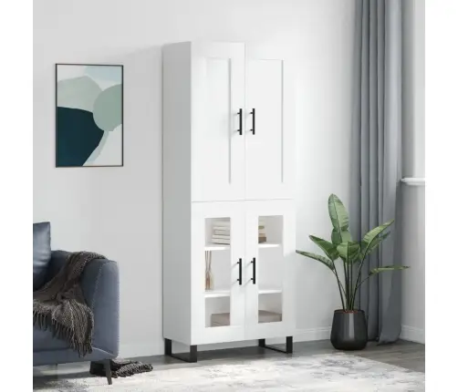 Komoda, Baltos Spalvos, 69,5X34X180cm Apdirbta Mediena