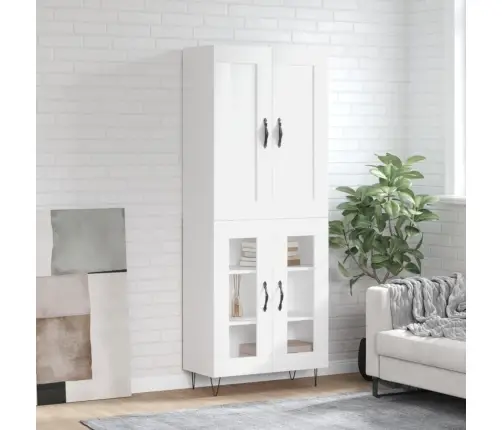 Augstais Skapis, Balts, 69,5X34X180 Cm, Inženierijas Koks Vidaxl Augstais Skapis, Balts, 69,5X34X180 Cm, Inženierijas Koks Vidaxl