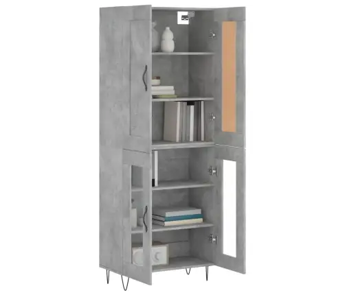 Kõrge Kapp, Betoonhall, 69,5 X 34 X 180 cmTehispuit