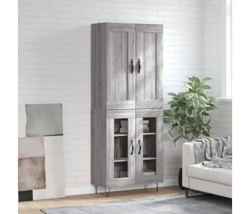 Kõrge Kapp, Hall Sonoma Tamm, 69,5 X 34 X 180 cm Tehispuit