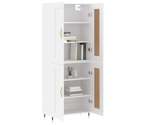 Komoda, Baltos Spalvos, 69,5X34X180cm Apdirbta Mediena