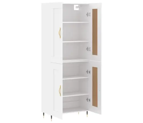 Komoda, Baltos Spalvos, 69,5X34X180cm Apdirbta Mediena