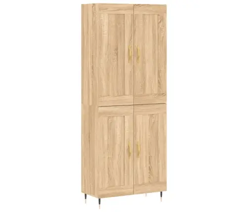 Kõrge Kapp, Sonoma Tamm, 69,5 X 34 X 180 cm Tehispuit