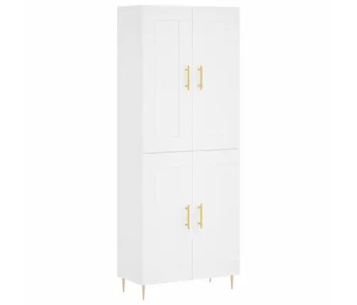 Kõrge Kapp, Valge, 69,5 X 34 X 180 cm Tehispuit