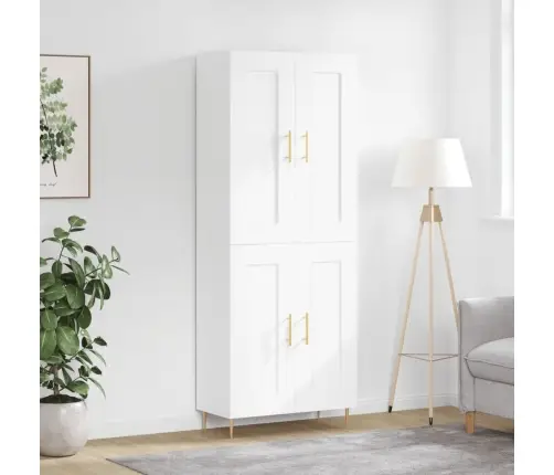 Kõrge Kapp, Valge, 69,5 X 34 X 180 cm Tehispuit