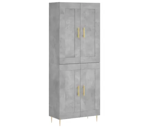 Augstais Skapis, Pelēks, 69,5X34X180 Cm, Inženierijas Koks Vidaxl