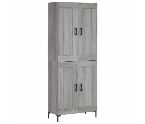 Augstais Skapis, Pelēks, 69,5X34X180 Cm, Inženierijas Koks Vidaxl