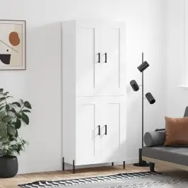 Augstais Skapis, Balts, 69,5X34X180 Cm, Inženierijas Koks Vidaxl Augstais Skapis, Balts, 69,5X34X180 Cm, Inženierijas Koks Vidaxl