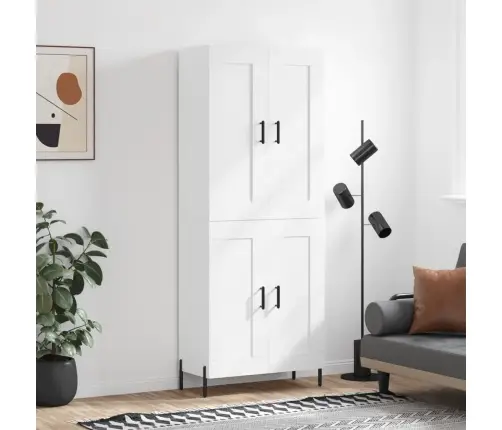 Komoda, Baltos Spalvos, 69,5X34X180cm Apdirbta Mediena