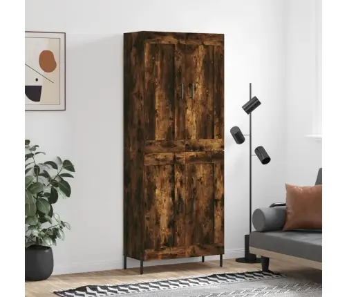 Komoda, Dūminio Ąžuolo Spalvos, 69,5X34X180cm Apdirbta Mediena