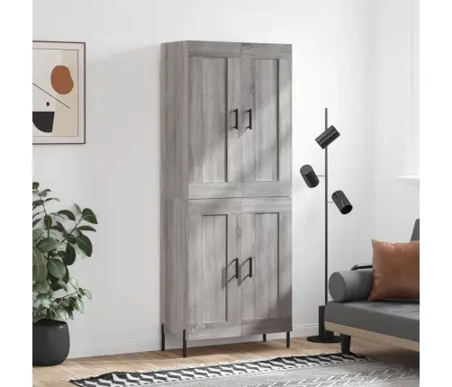 Augstais Skapis, Pelēks, 69,5X34X180 Cm, Inženierijas Koks Vidaxl Augstais Skapis, Pelēks, 69,5X34X180 Cm, Inženierijas Koks Vidaxl