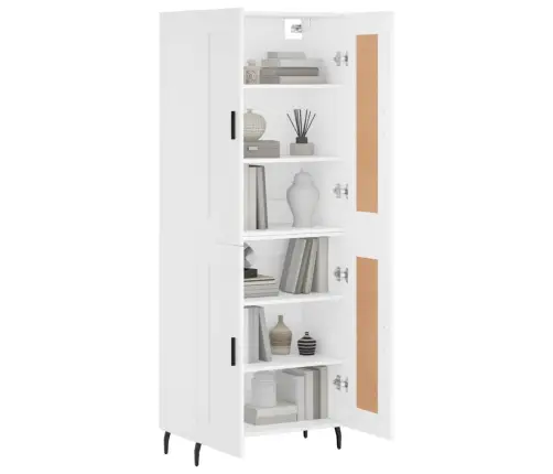 Augstais Skapis, Balts, 69,5X34X180 Cm, Inženierijas Koks Vidaxl