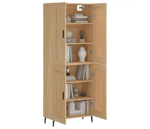 Augstais Skapis, Ozolkoka, 69,5X34X180 Cm, Inženierijas Koks Vidaxl