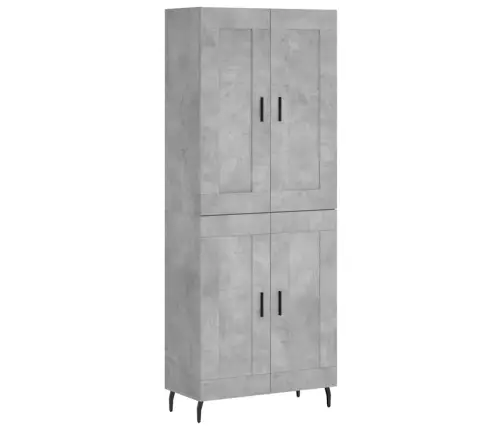 Komoda, Betono Pilkos Spalvos, 69,5X34X180cm Apdirbta Mediena