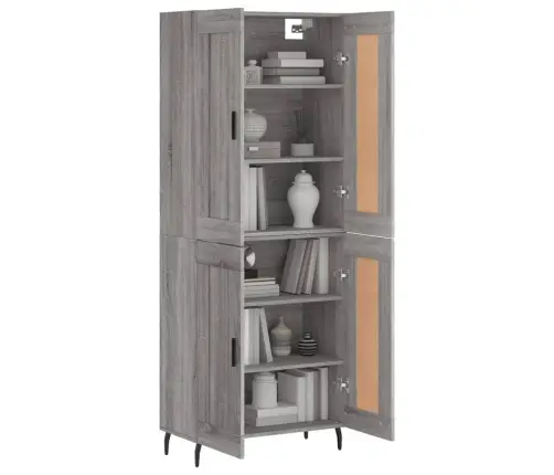 Kõrge Kapp, Hall Sonoma Tamm, 69,5 X 34 X 180 cm Tehispuit